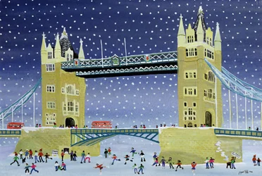 Tower Bridge: Patinação no gelo fino
